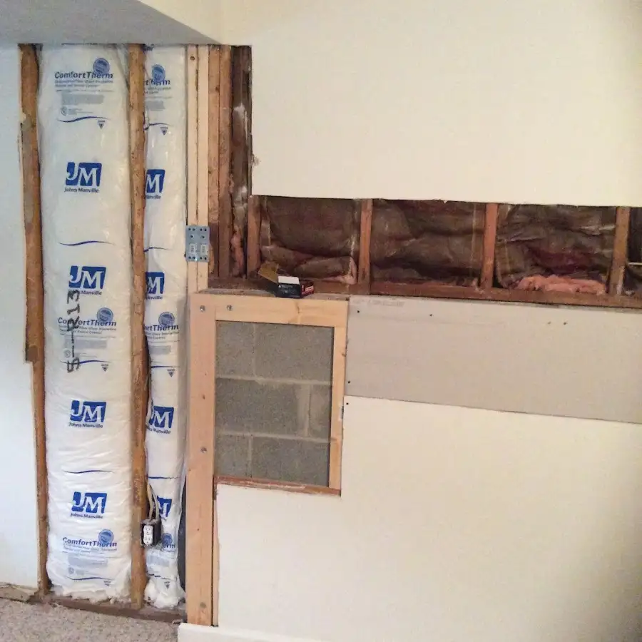 Wall insulation replacement during Contents Cleaning & Restoration in Shillington